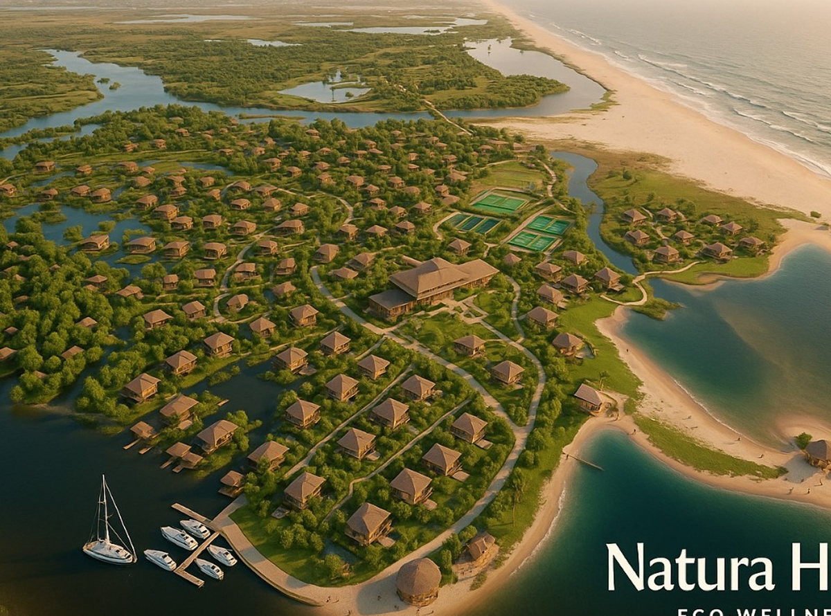 Aerial view of Botianor Island